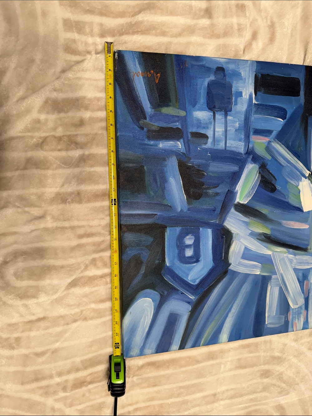 Hand-Painted Multi-Color Home Art Wall Canvas - Picture 10 of 12